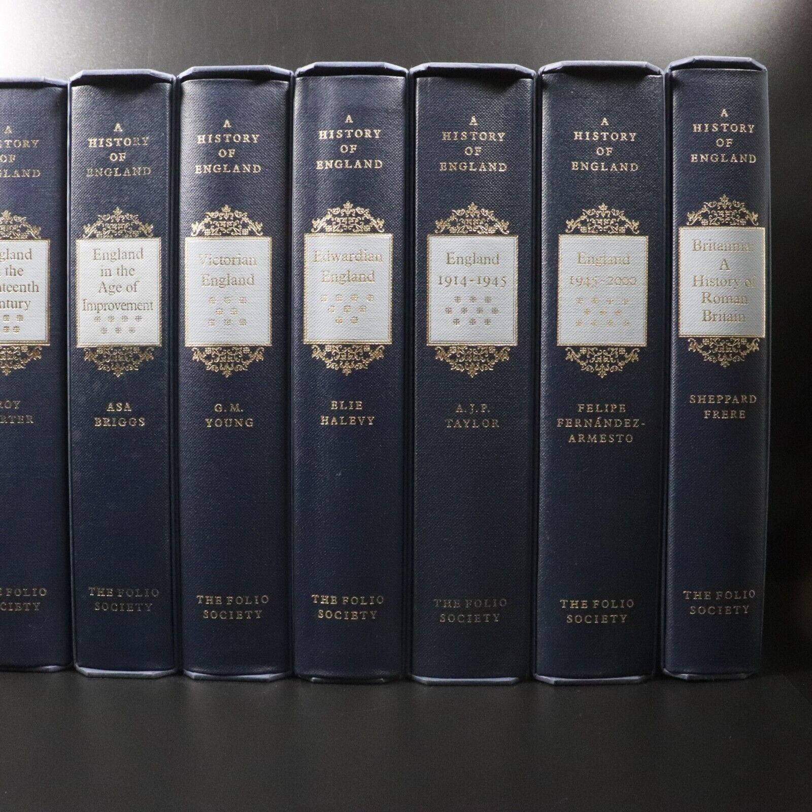 1999 12vol A History England Folio Society British History Book Set w/Sleeves