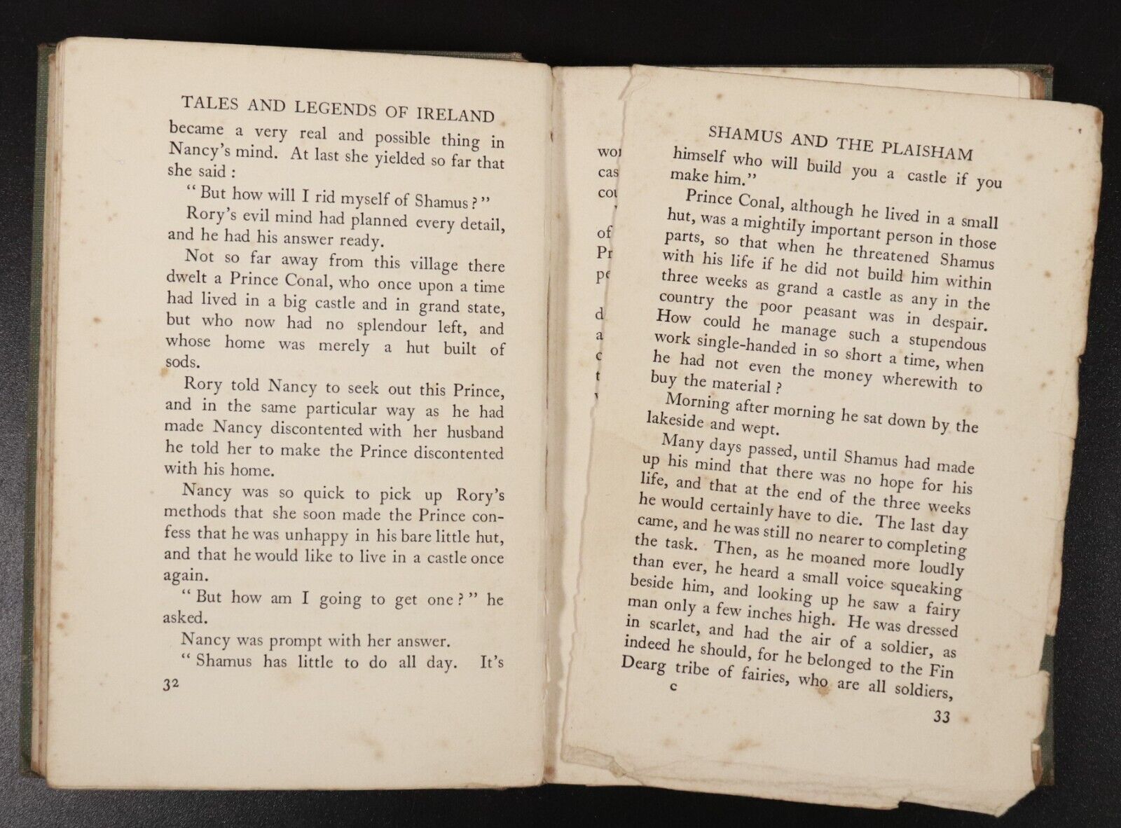 1925 Tales & Legends Of Ireland by Monica Cosens Antique Irish Literature Book