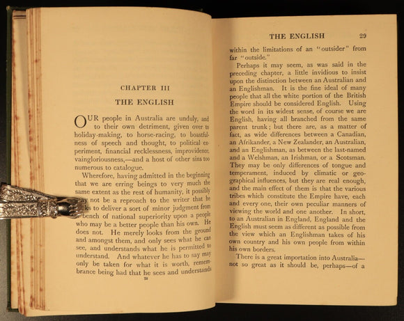 1905 An Outlander In England JHM Abbott Antique Australian Travel History Book