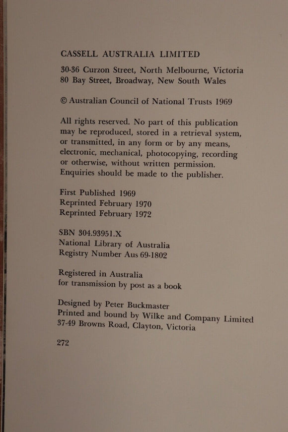 1972 Historic Homesteads Of Australia Architecture Reference Book National Trust