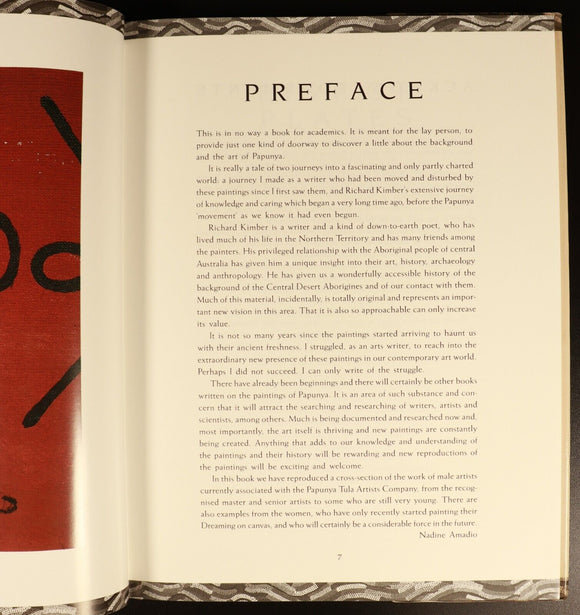 1988 Wildbird Dreaming by N. Amadio & R. Kimber Australian Aboriginal Art Book