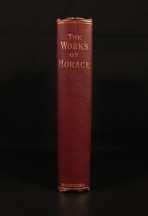 1893 The Works Of Horace Antique Roman Literature Book Poetry Quintus Flaccus