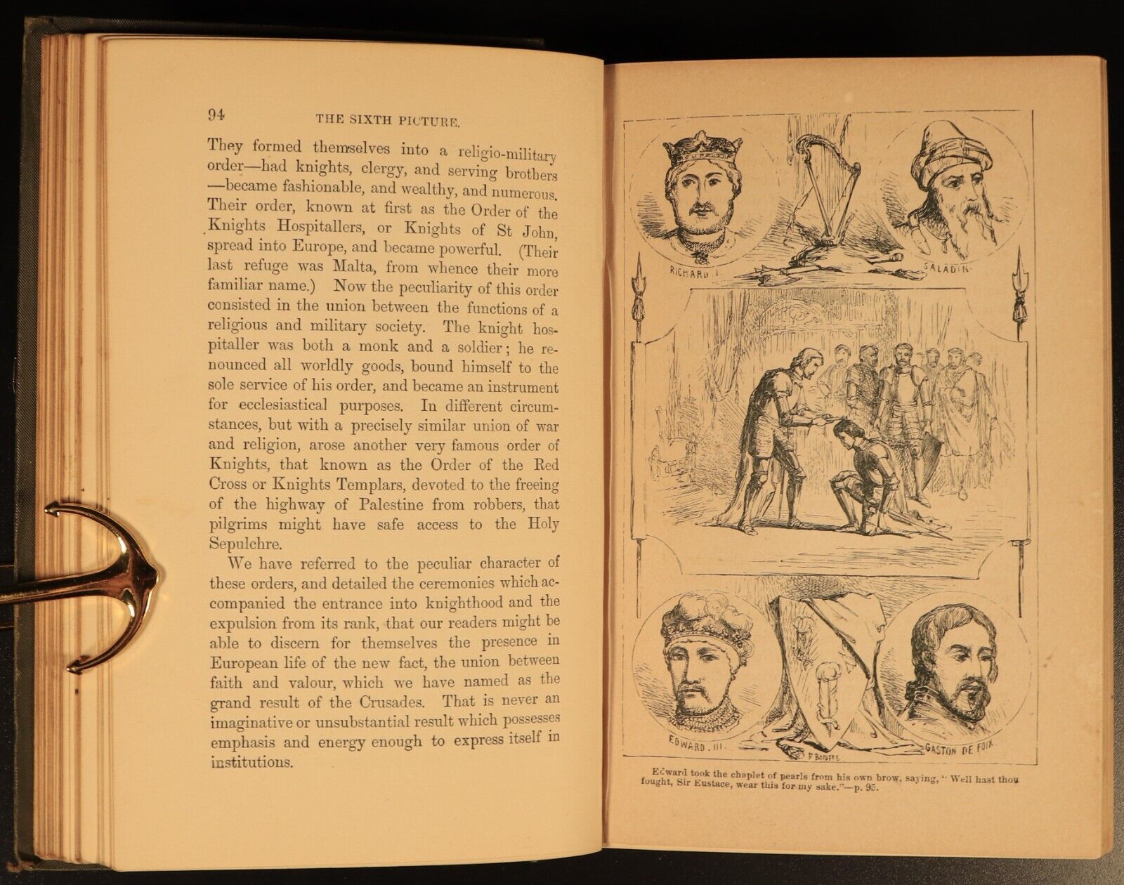 c1885 Noble Traits Of Kingly Men Illustrated Antiquarian British History Book