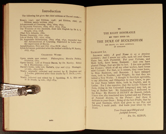 1928 Essayes Civill & Morall Of Francis Bacon Antique British Philosophy Book