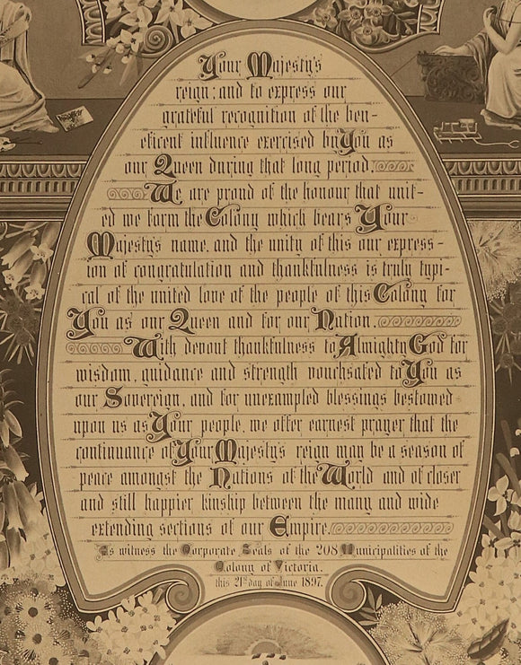 1897 Colony Of Victoria To Queen Victoria Antiquarian Australian History Book