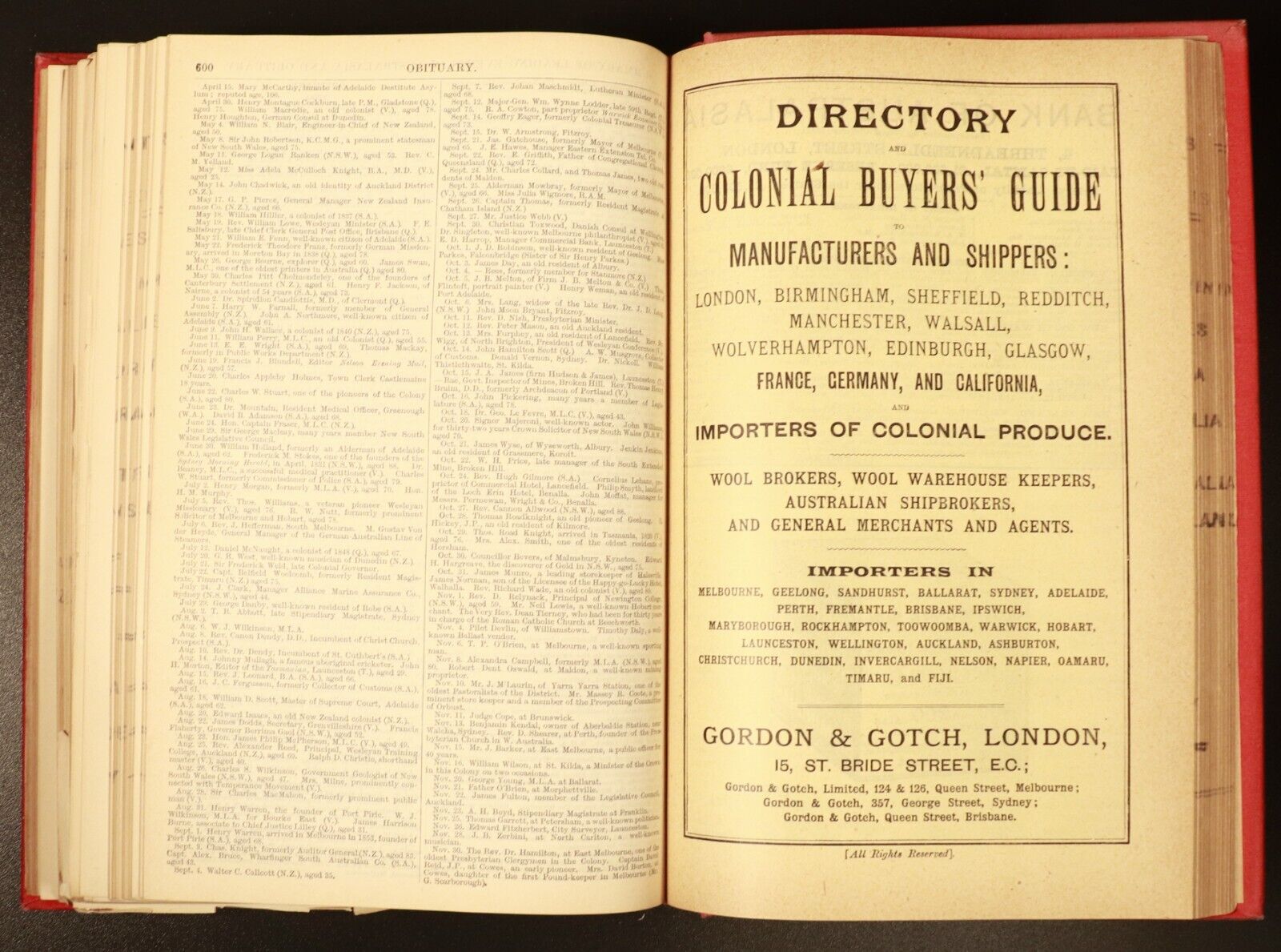 1892 Australian Handbook Directory Business Guide Colonial History Book