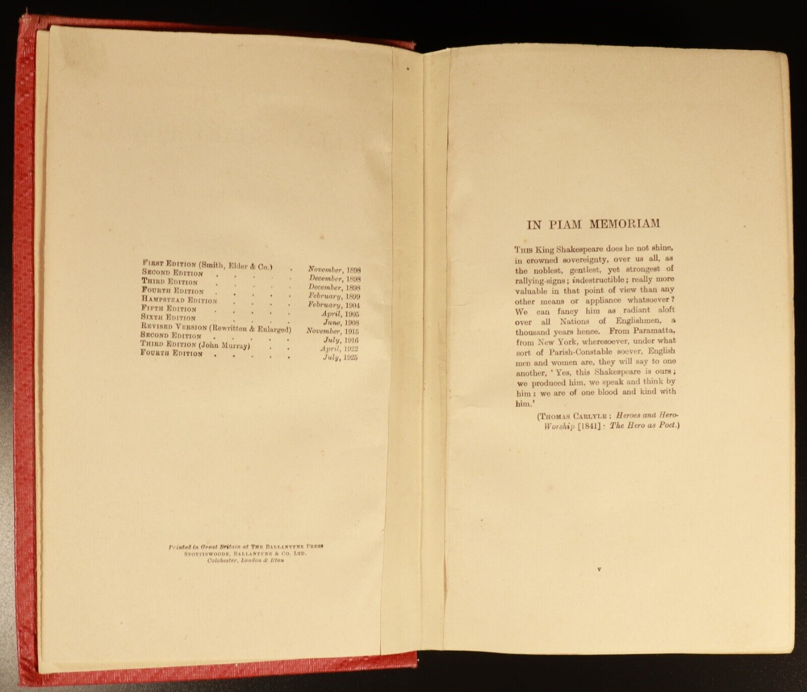 1925 Life Of William Shakespeare by Sidney Lee Antique British Literature Book