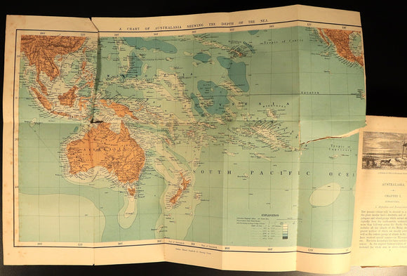 1880 Stanford's Geography & Travel: Australasia Antiquarian History Book Maps