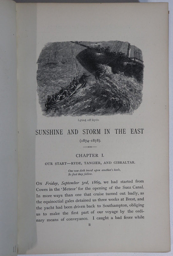 1880 Sunshine & Storm In The East by Mrs Brassey Antiquarian Exploration Book