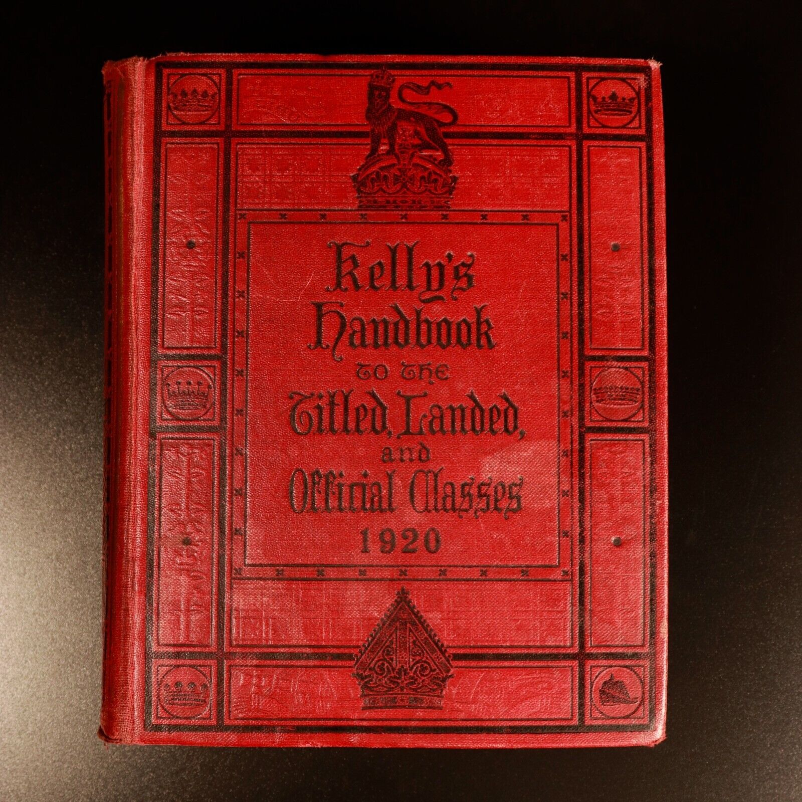 1920 Kellys Handbook Titled Landed Official Classes Antique British History Book