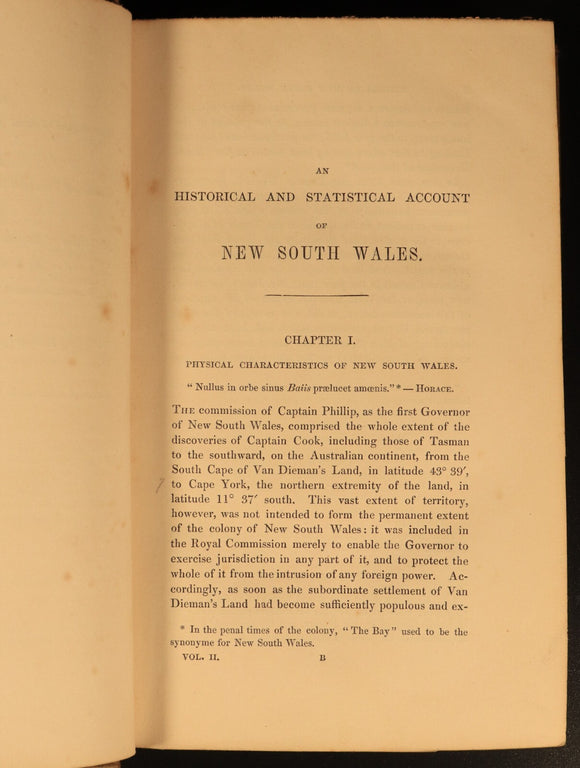 1852 Account Of New South Wales by J.D. Lang Antiquarian Australian History Book