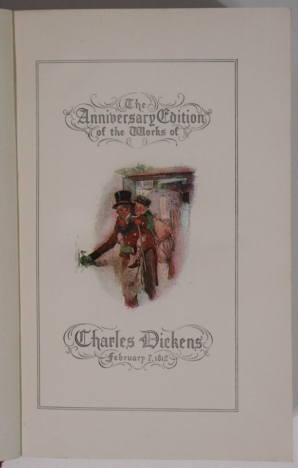 1911 2vol David Copperfield by Charles Dickens Antique British Fiction Book Set