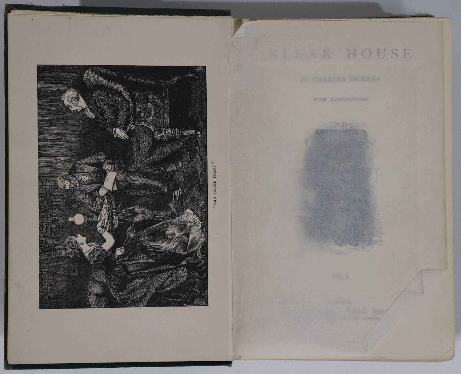 c1879 2vol Bleak House by Charles Dickens Antique British Fiction Book Set - 0