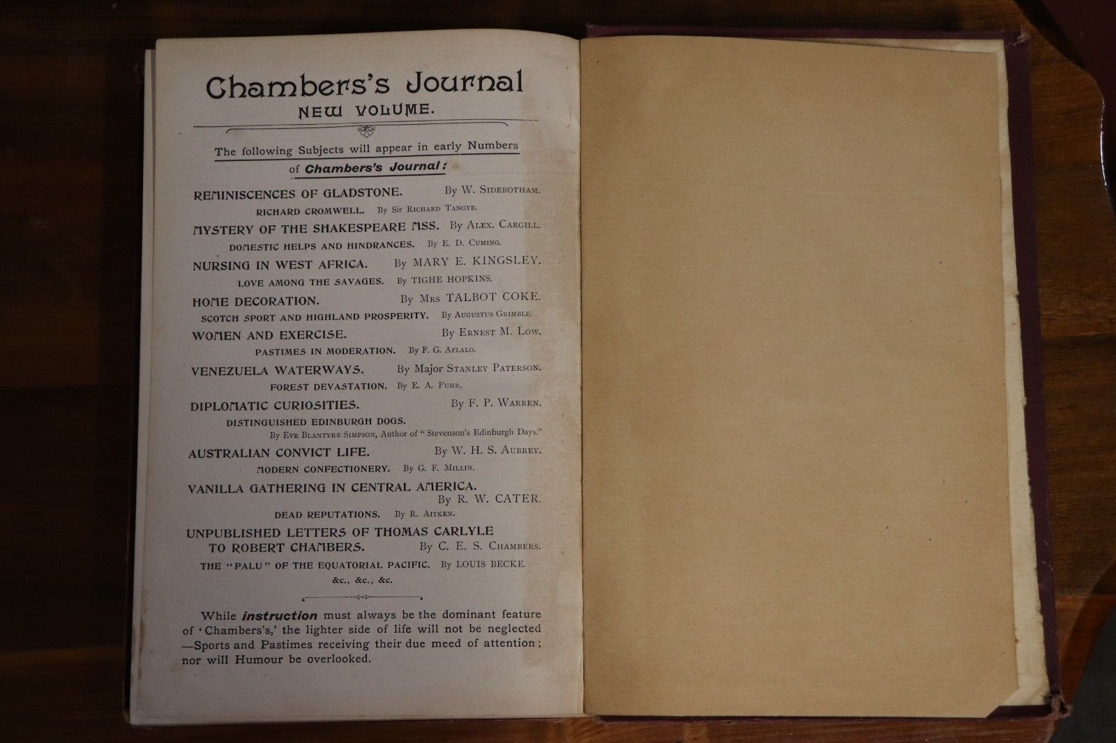 1899 Chambers's Journal Sixth Series Vol. 2 Antique History Reference Book