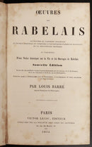 1854 Oeuvres De Rabelais by Louis Barre Antiquarian French Literature Book-3