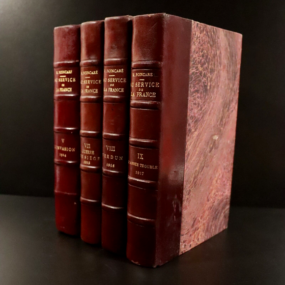 1928 4vol Au Service De La France by R Poincare French Military History Books