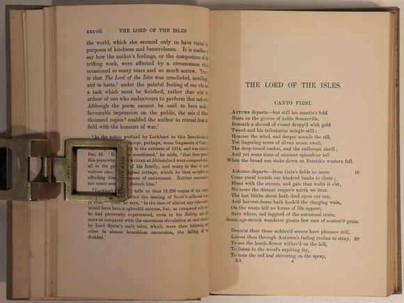 1904 Scott's Lord Of The Isles by HB Cotterill Antique Fiction Literature Book