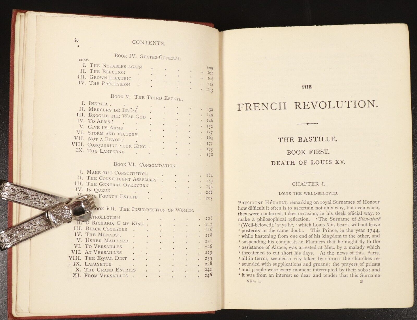 c1875 3vol The French Revolution History by Thomas Carlyle Antiquarian Book Set