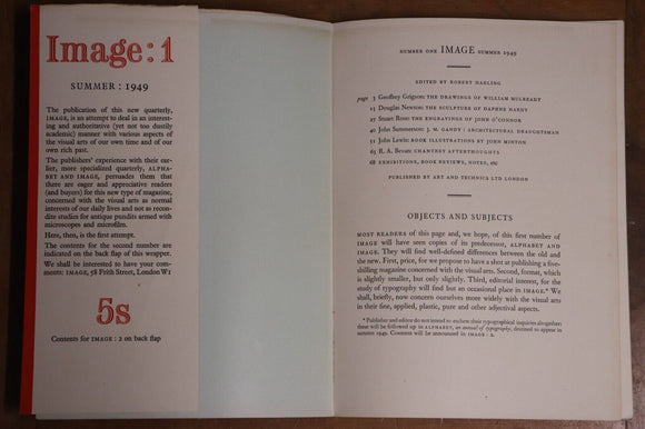 1949 Image: A Quarterly of the Visual Arts No. 1 Antique British Art Magazine