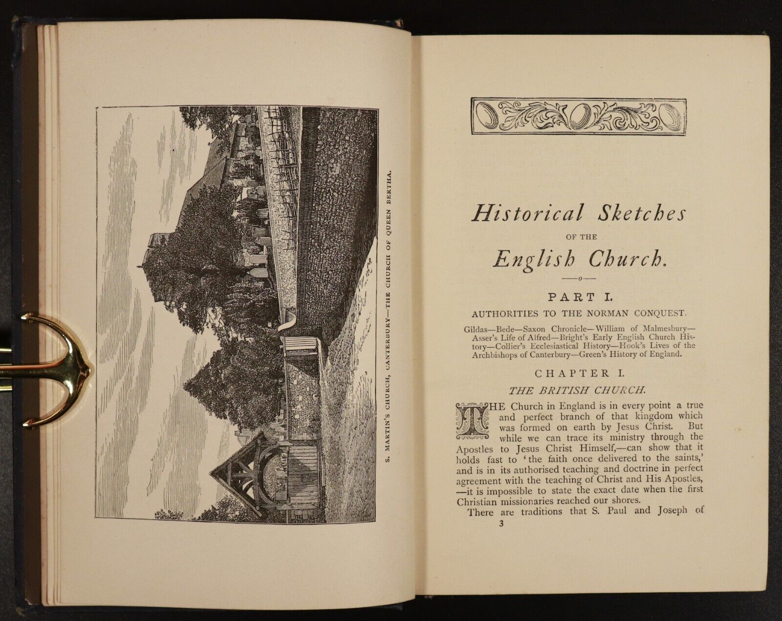 1888 Historical Sketches Of The English Church Antique Church Architecture Book