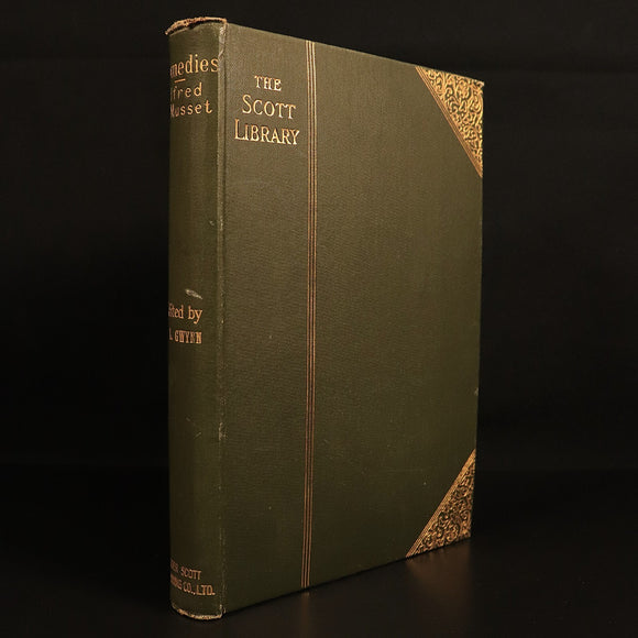 Comedies by Alfred De Musset c1900 Antique Drama Book PLUS Perrottet Bookplate