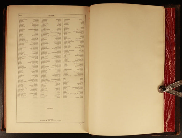 1895 Chambers's Encyclopaedia Vol. X Antique History Book With Maps Leather