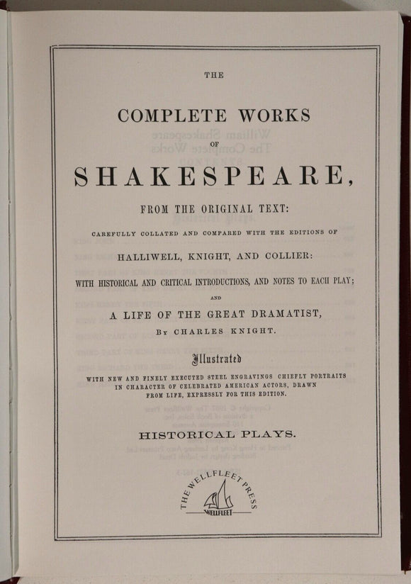 1987 3vol The Complete Works of Shakespeare Classic Literature Book Set