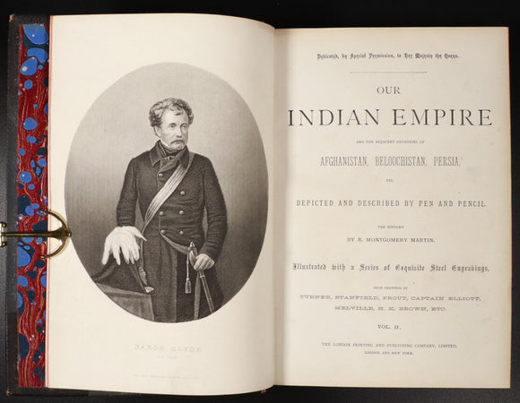 c1880 3vol Our Indian Empire by R Montgomery Martin Antiquarian History Book Set