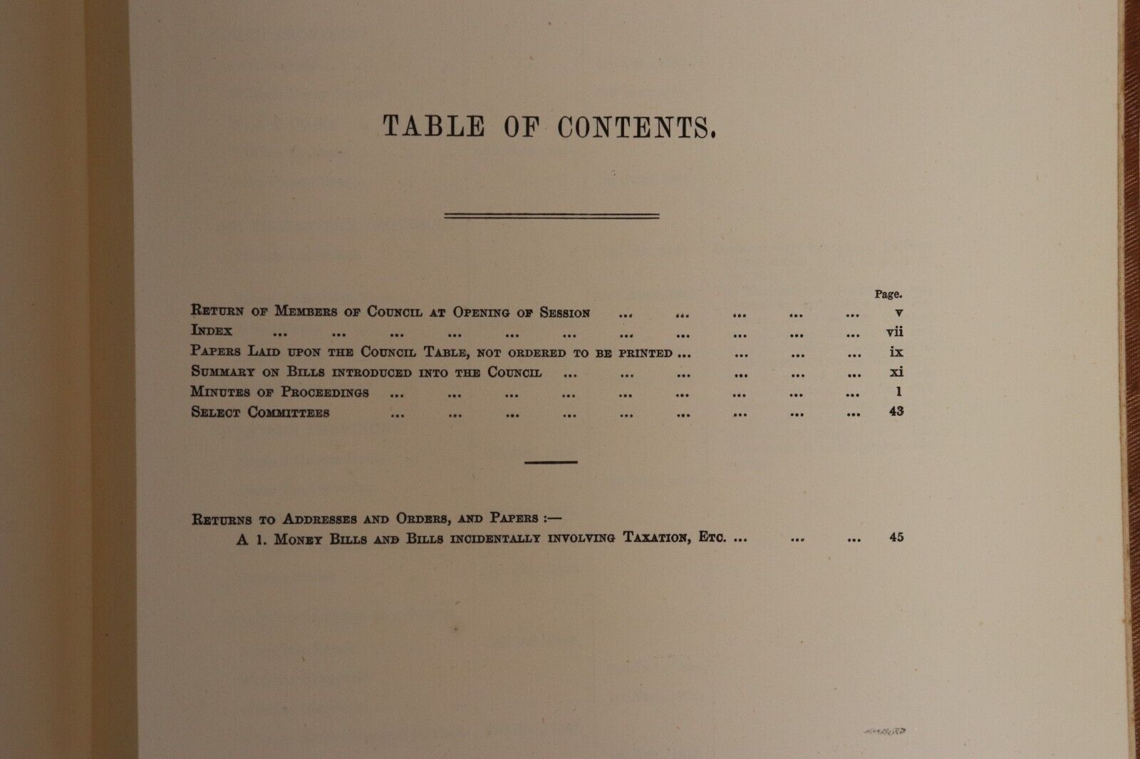 1867 Colony Of Victoria Votes & Proceedings Of Legislative Council Antique Book