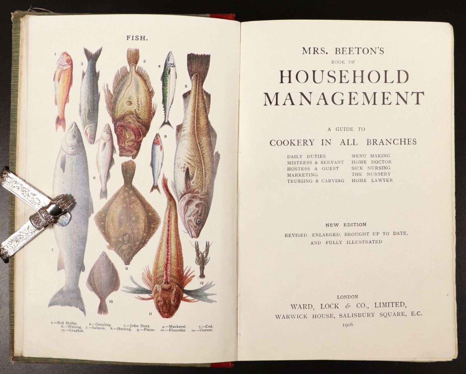 1906 Mrs Beeton's Book Of Household Management Antique Cookery Reference Book - 0