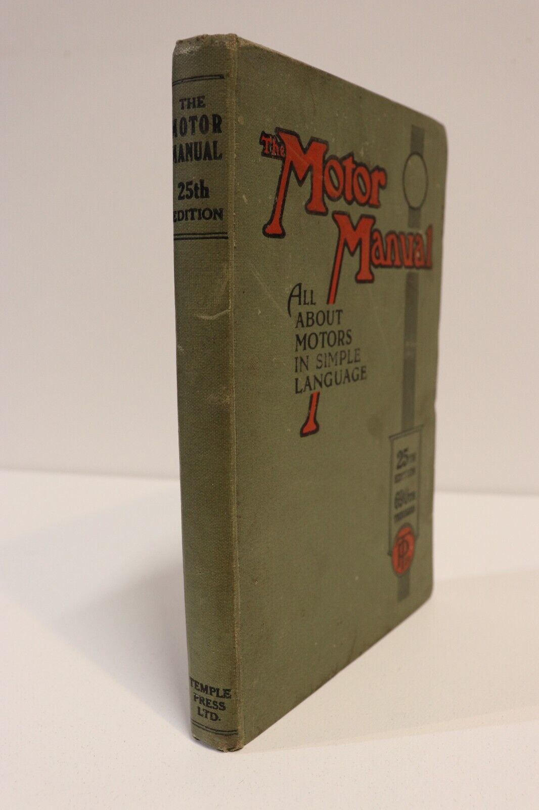 c1925 The Motor Manual 25th Edition Antique British Automotive Reference Book