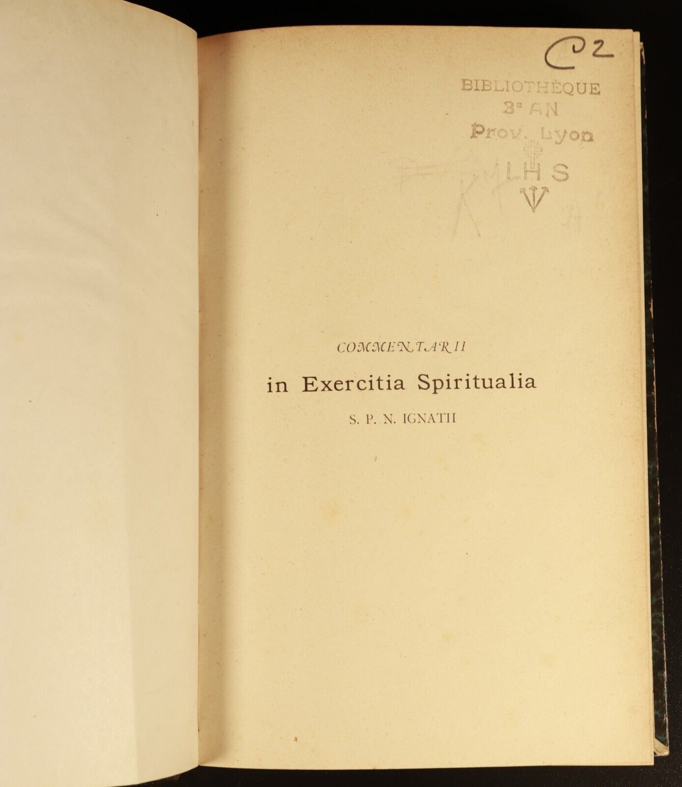 1892 Commentarii In Exercitia Spiritualia Latin Theology Book Leather Vol. 3