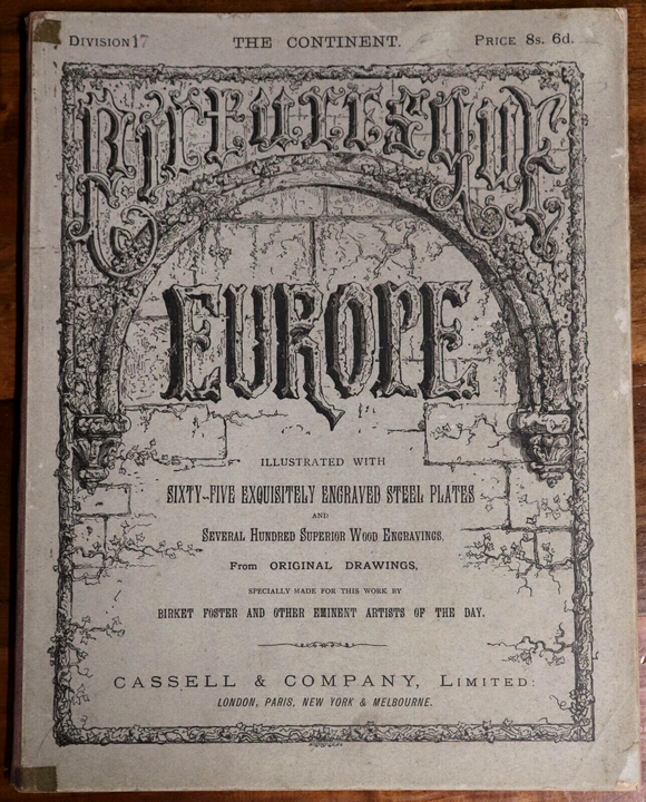 c1880 Picturesque Europe - Division 17 Rare Antiquarian Engravings Plates Book