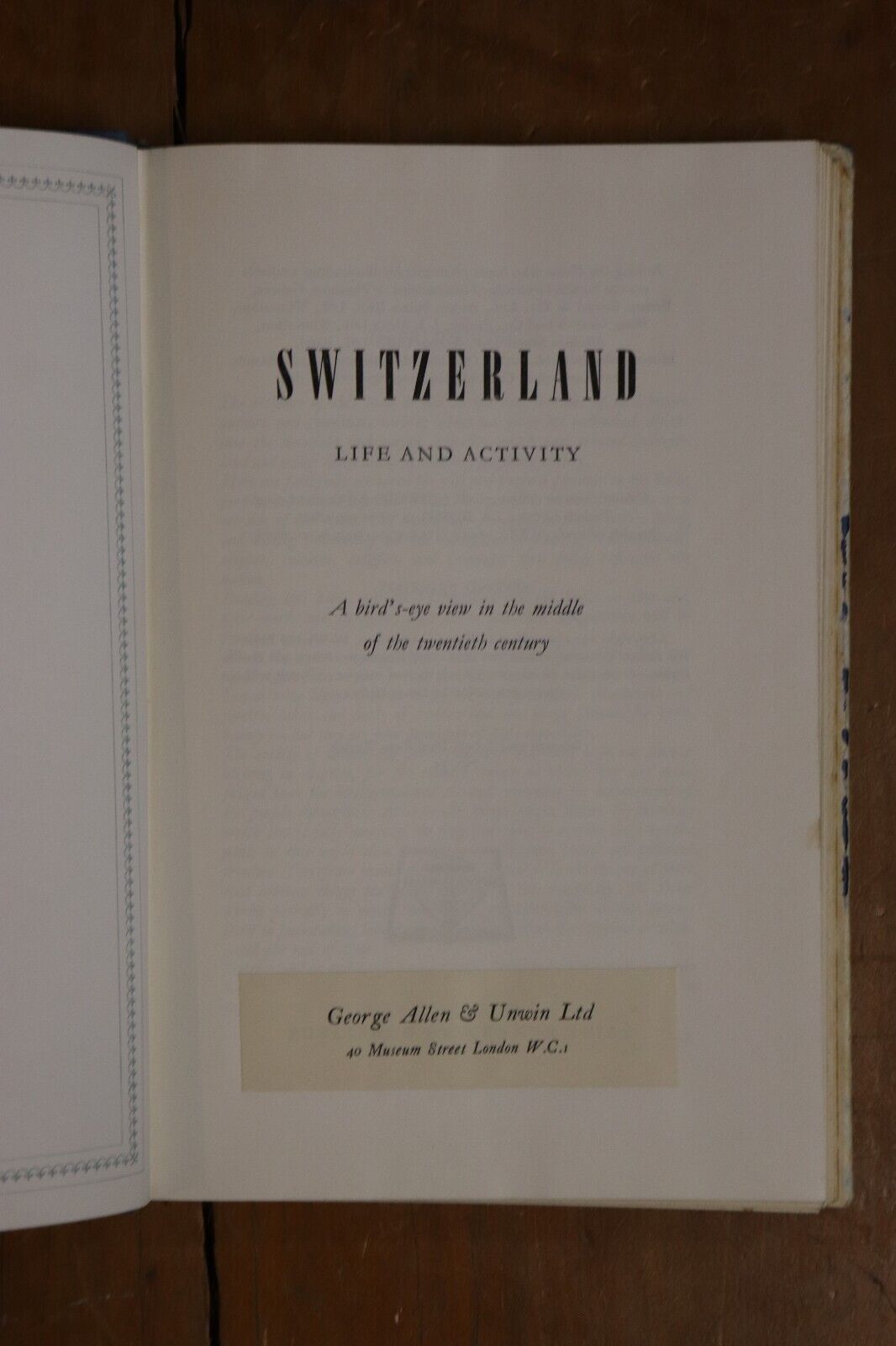 1953 Switzerland Life & Activity Vintage Illustrated Swiss History Book - 0