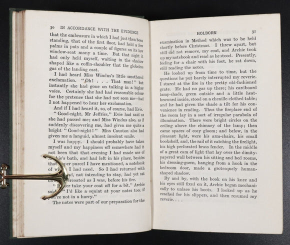 1915 In Accordance With The Evidence by Oliver Onions Antique Fiction Book