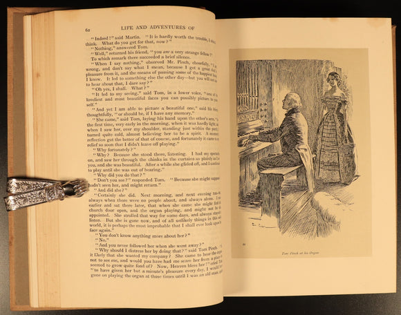 1912 Martin Chuzzlewit by Charles Dickens Antique Fiction Book Gresham V7