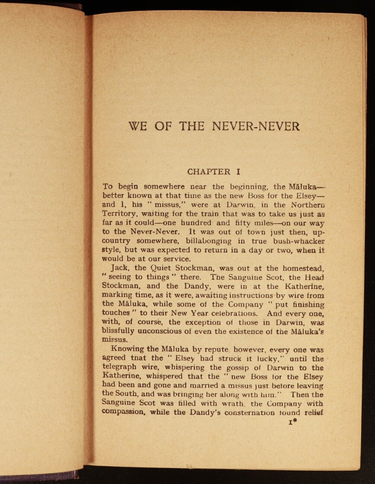 c1920 We Of The Never-Never by Mrs Aeneas Gunn Antique Australian Fiction Book