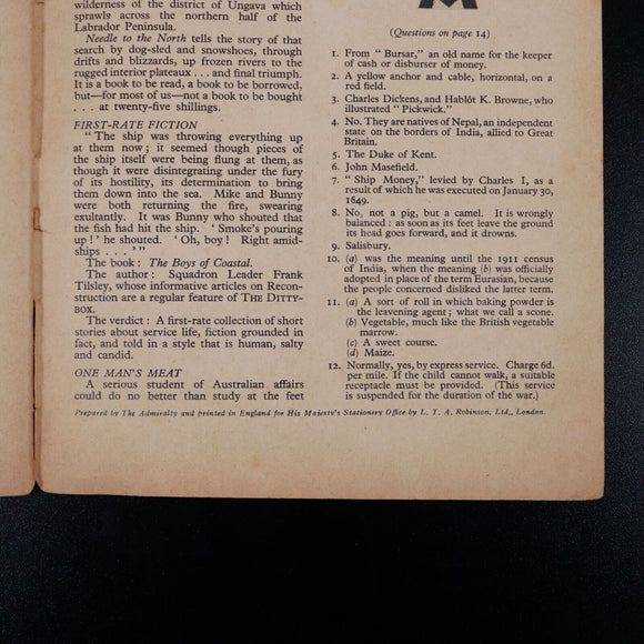 1945 9vol Dittybox & Dit Australian & British Navy WW2 History Books Magazines