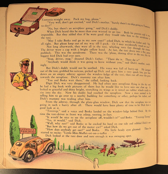 1946 Digit Dick & Tasmanian Devil Antique Australian Childrens Book 2nd Edition