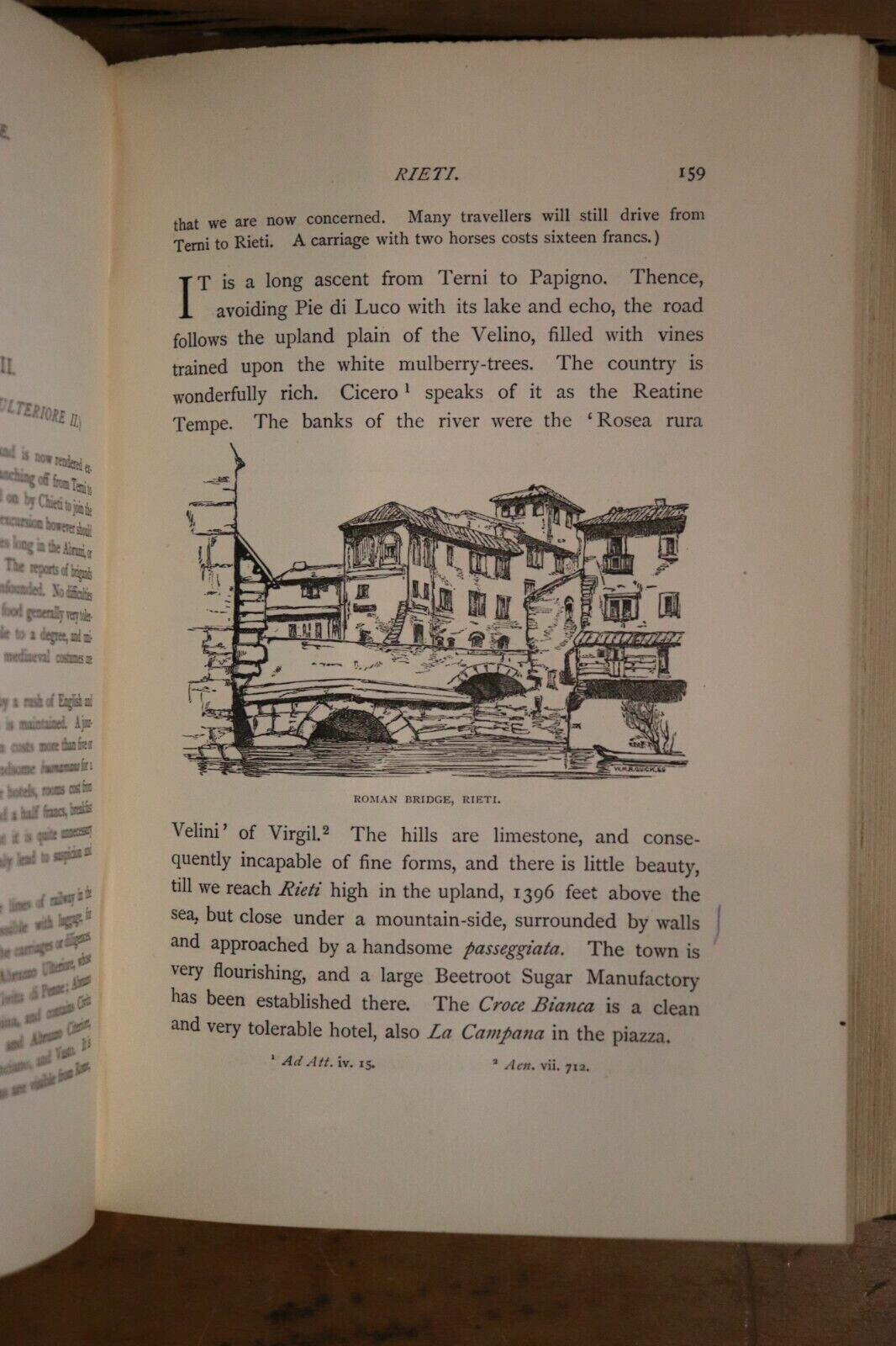 1884 2vol Days Near Rome by Augustus Hare Antique Roman History Book Set