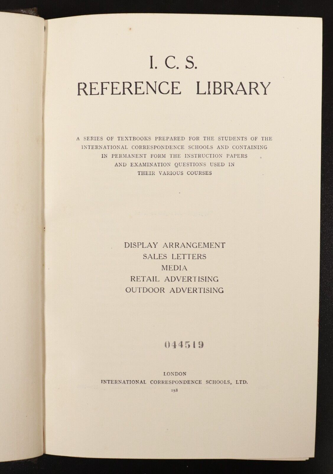 c1930 3vol I.C.S. Reference Library: Advertising - Antique Marketing Book Set