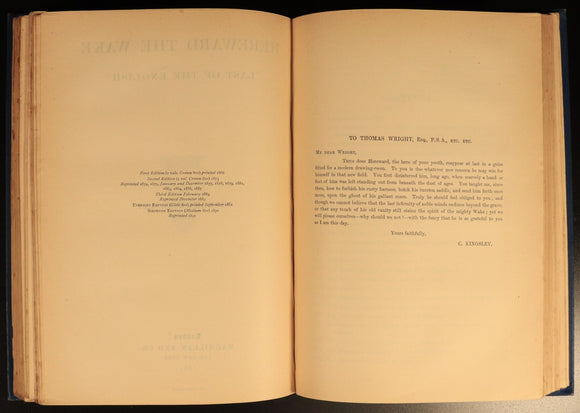 1890 Charles Kingsley Alton Locke Hereward The Wake etc Antique Fiction Books