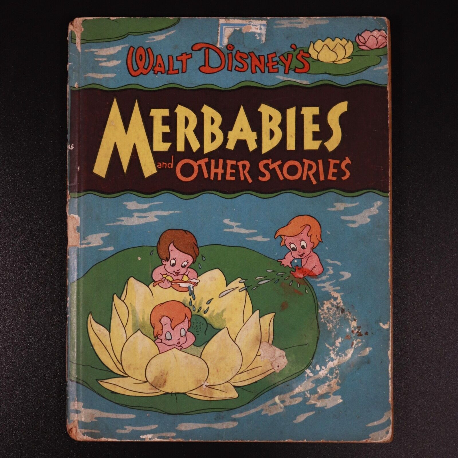 c1939 Walt Disney's Merbabies & Other Stories Antique Childrens Book John Sands