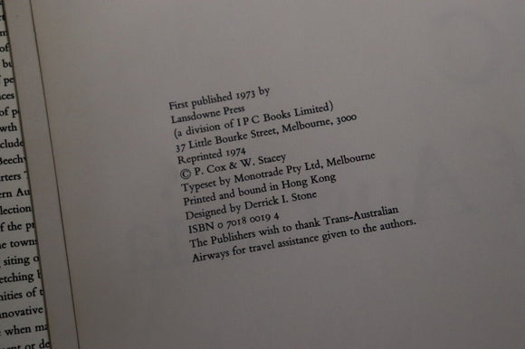 1973 Historic Towns of Australia Australian History & Architecture Book