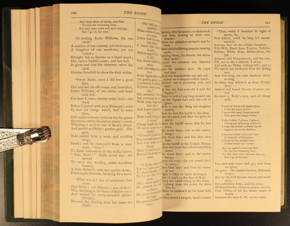 The Works Of Alfred Lord Tennyson 1926 Antique British Poetry Book Prize Binding