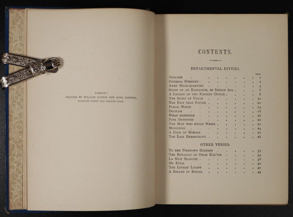1892 Departmental Ditties & Other Verses by Rudyard Kipling Antique Book 7th Ed.