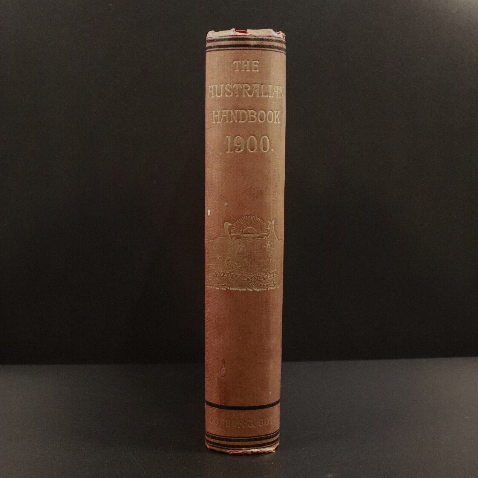 1900 Australian Handbook Directory Business Guide Antiquarian Reference Book