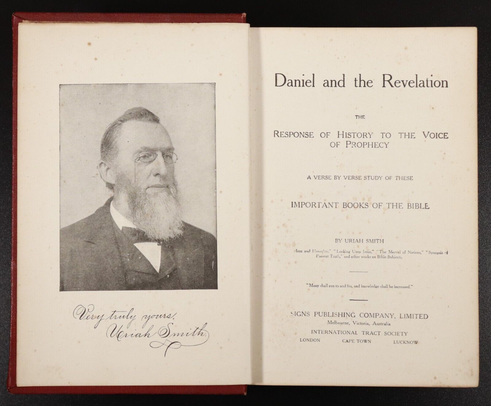 c1905 Daniel & The Revelation by Uriah Smith Antique Illustrated Theology Book