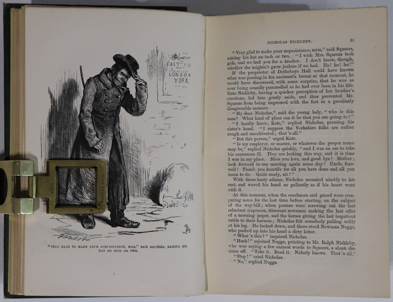 1879 2vol Nicholas Nickleby by Charles Dickens Antique British Fiction Book Set