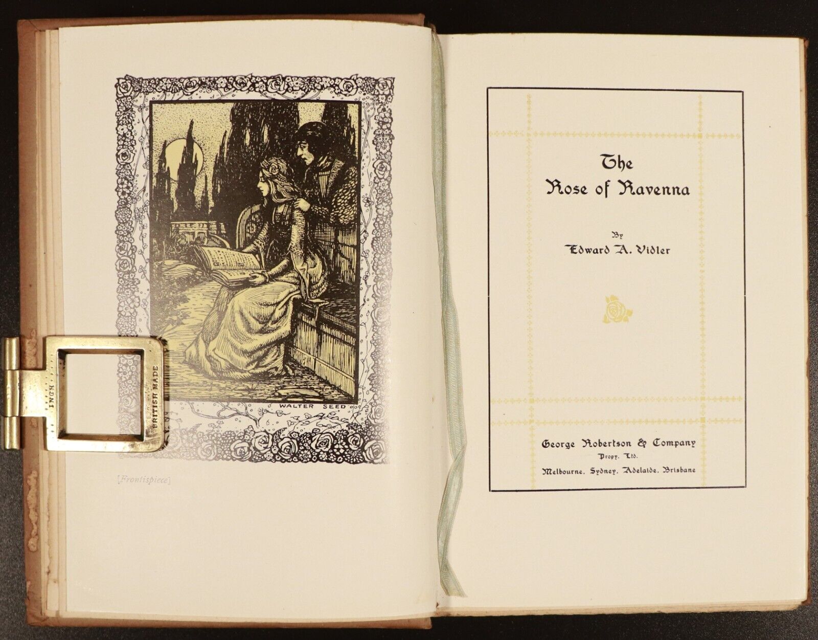 c1925 The Rose Of Ravenna by E.A. Vidler Antique Literature & Theatre Book - 0